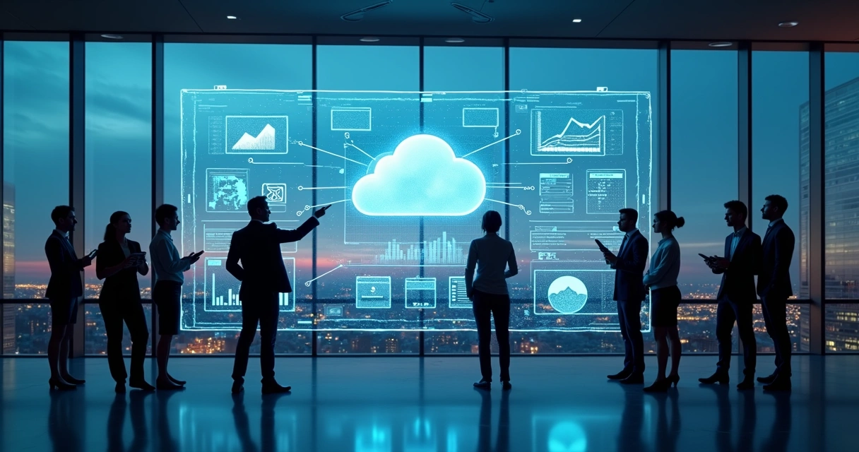 Painel digital de sistema web em nuvem integrando vários dados de negócio