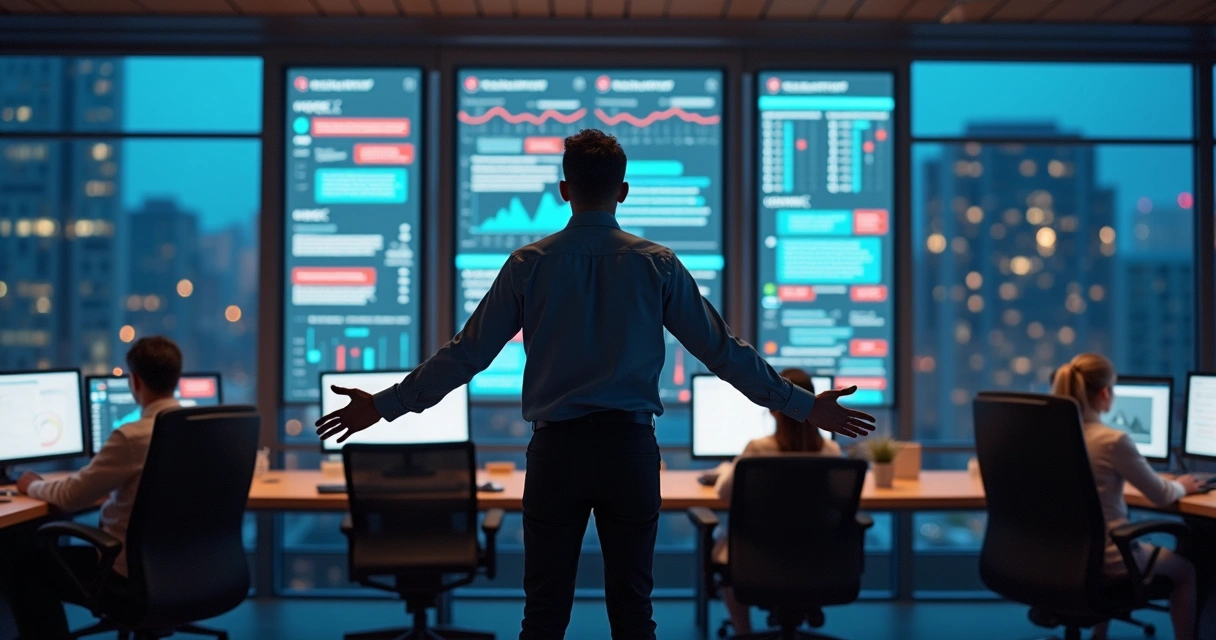Gestor observa call center automatizado com falhas em atendimento ao cliente